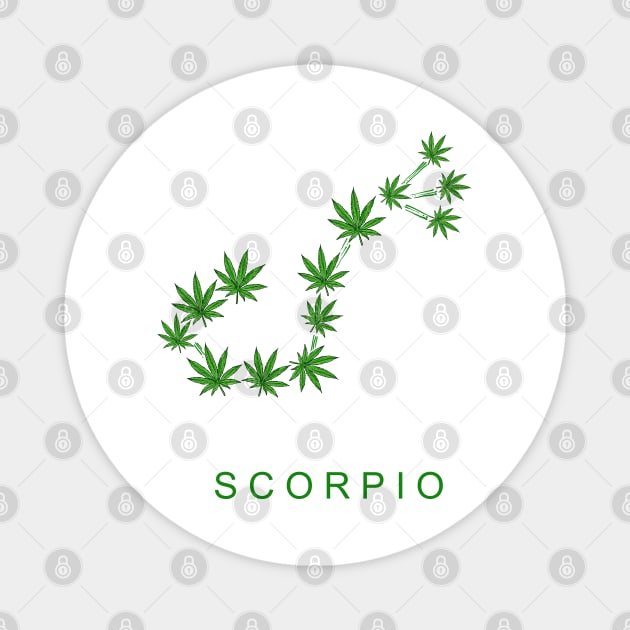 SCORPIO WEED ZODIAC Magnet by AWANG ART STUDIO